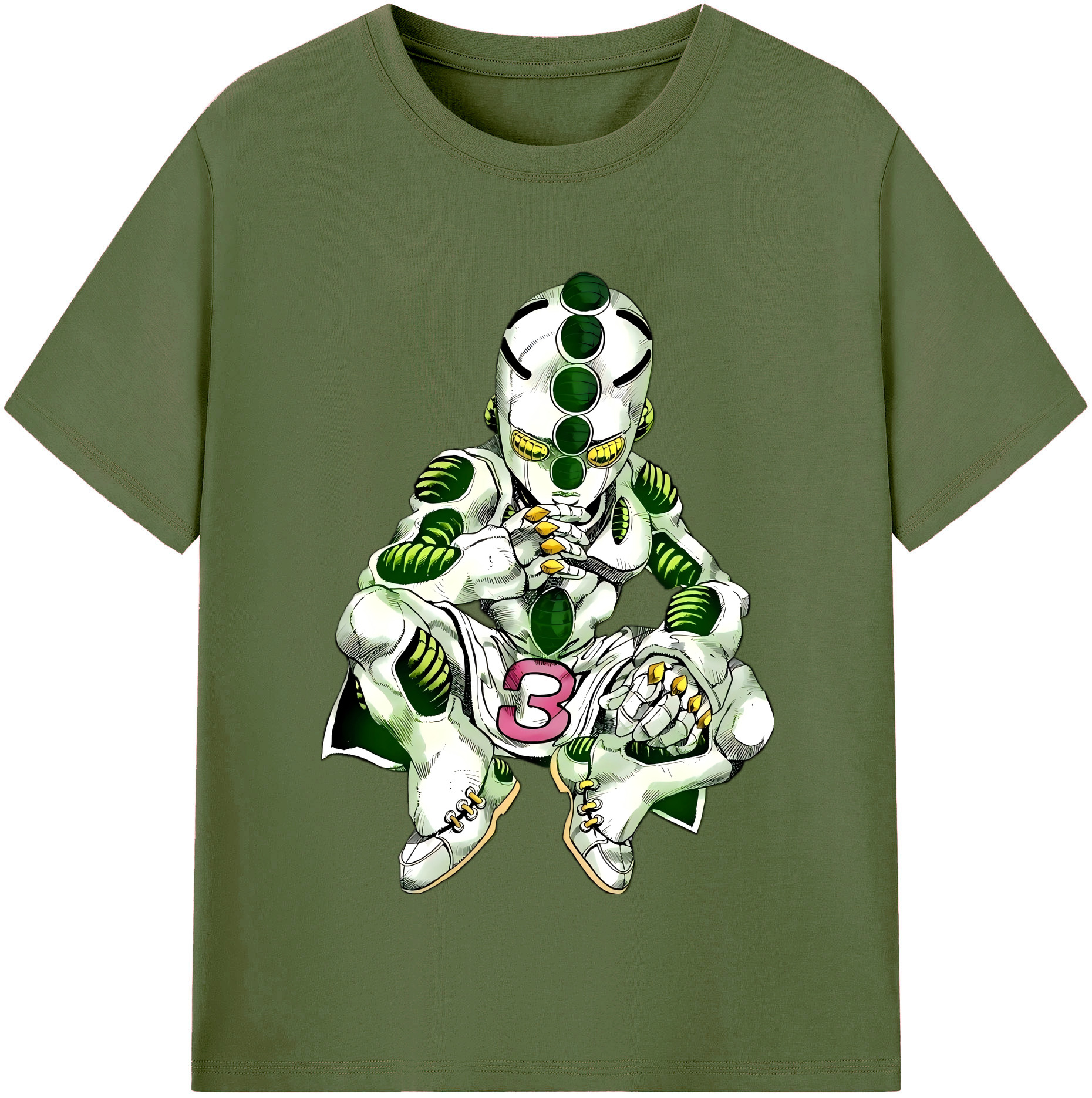 （画像用） ジョジョの奇妙な冒険 広瀨康一 JoJo's Bizarre Adventure Hirose Koichi 綿100％半袖Tシャツ（フロントプリント）